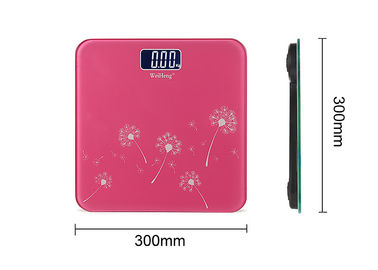 Trung Quốc Quảng trường 300x300mm Số phòng tắm có thang đo kỹ thuật số, cân điện tử màu hồng nhà cung cấp